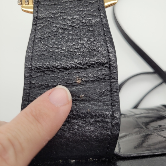 BRIGHTON | Sensation croc embossed leather clutch wallet with shoulder strap - Picture 13 of 15